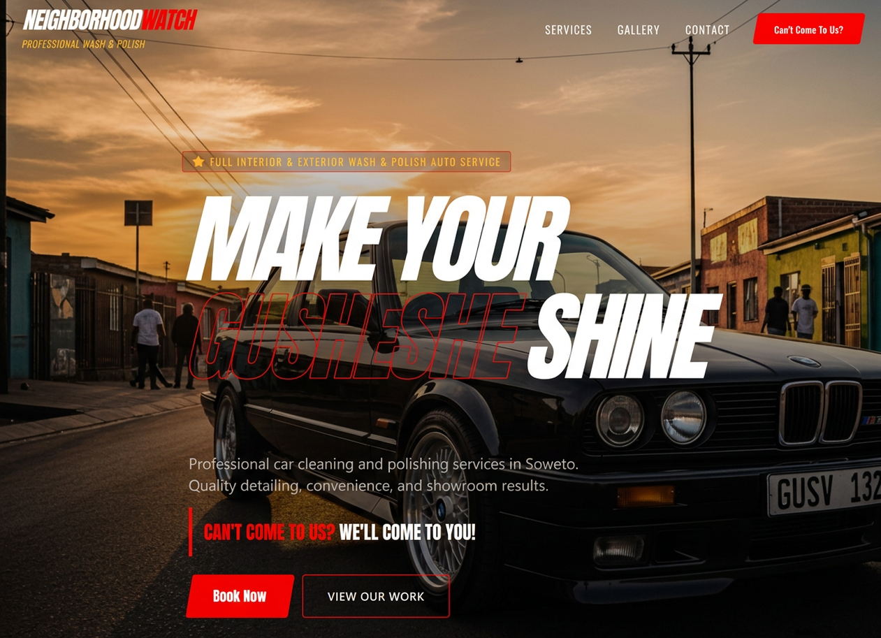 Neighborhood Watch Detailing Website